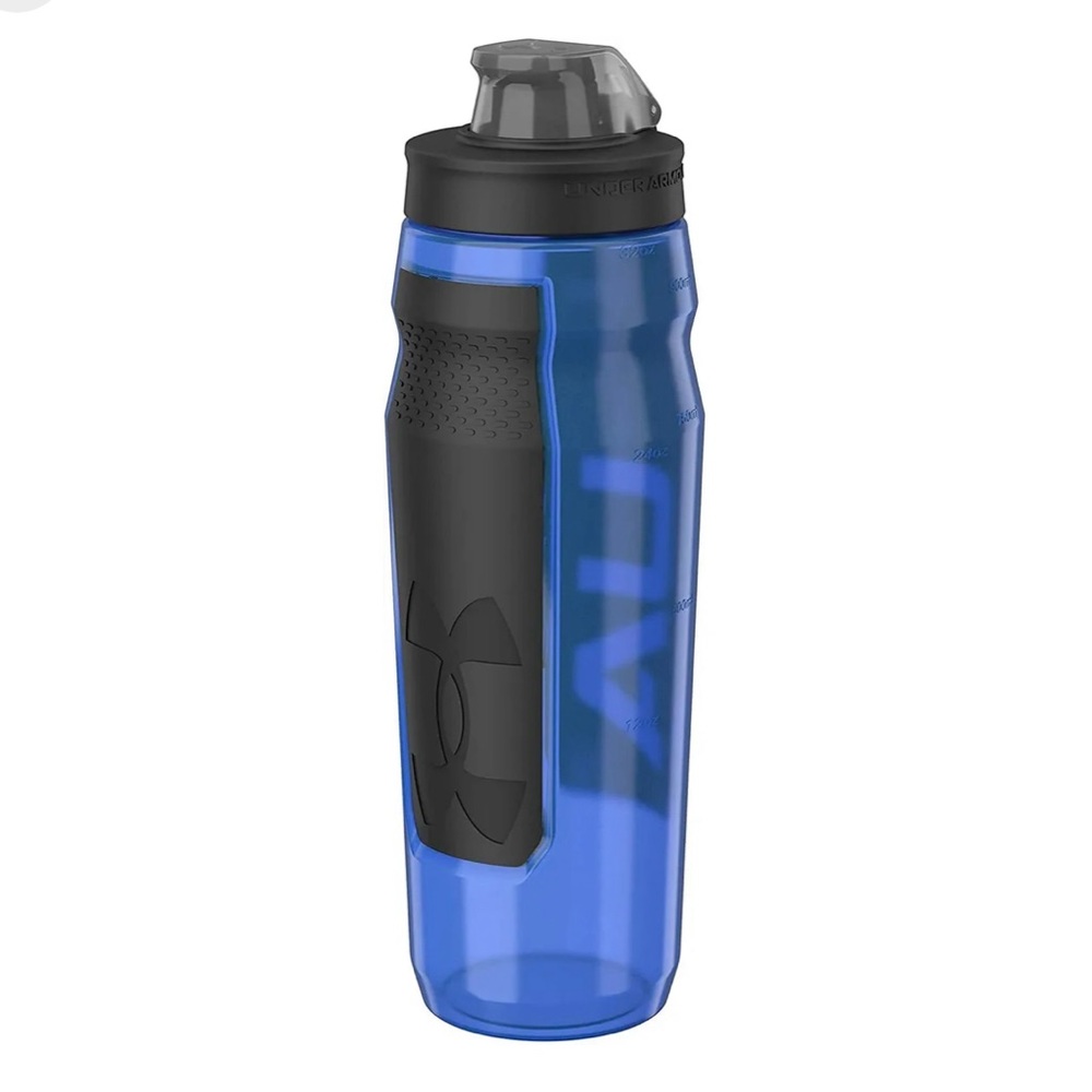 Under Armour Playmaker Squeeze Water Bottle 32oz Workout Sport Bottle Blue